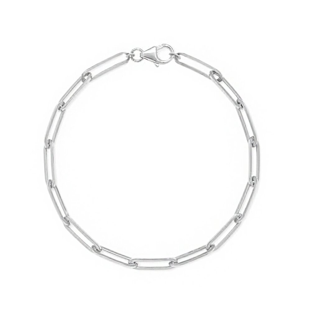 NWT Yvonne Paperclip Chain Bracelet // Italian Sterling Silver